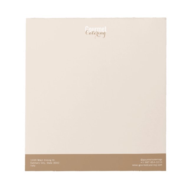 Gourmet Catering Notepad (Front)