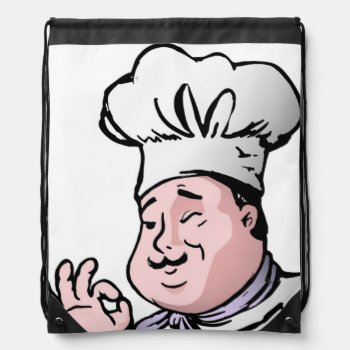 Gourmet Chef Drawstring Bag by Awesoma at Zazzle