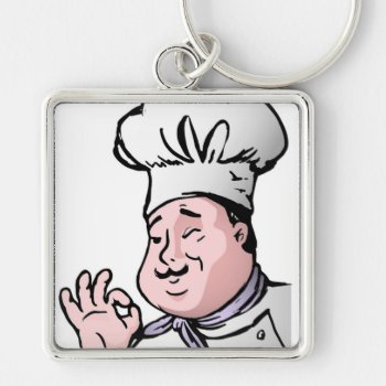 Gourmet Chef Keychain by Awesoma at Zazzle