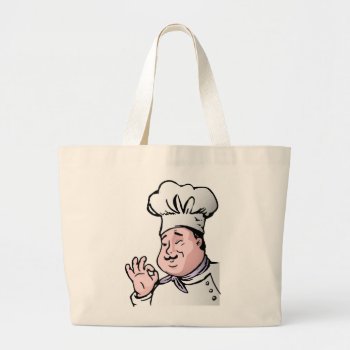 Gourmet Chef Large Tote Bag by Awesoma at Zazzle