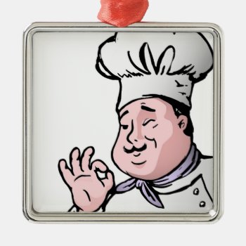 Gourmet Chef Metal Ornament by Awesoma at Zazzle