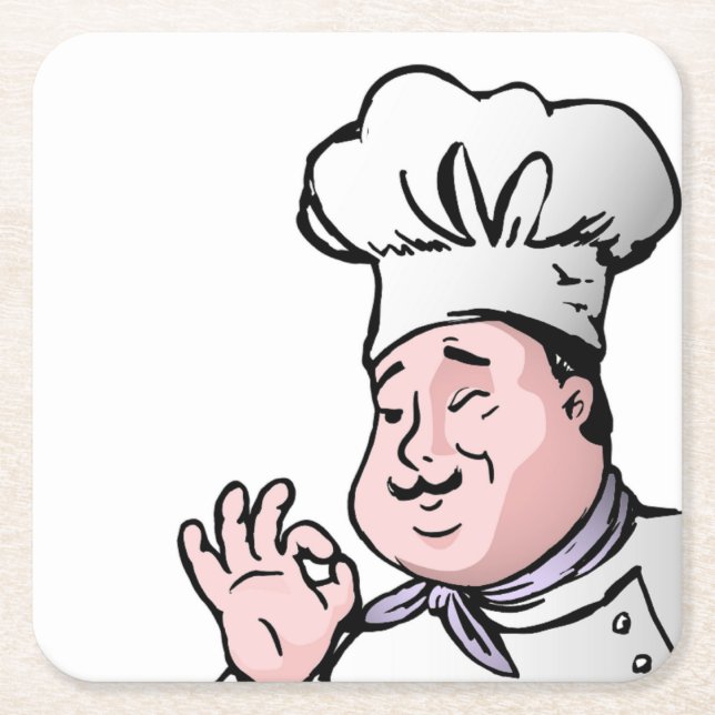 GOURMET CHEF SQUARE PAPER COASTER (Front)