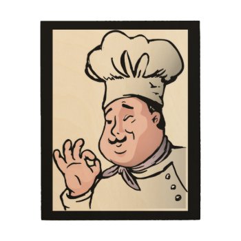 Gourmet Chef Wood Wall Decor by Awesoma at Zazzle