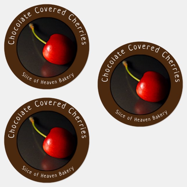 Gourmet Chocolate Covered Cherries Labels (Group)