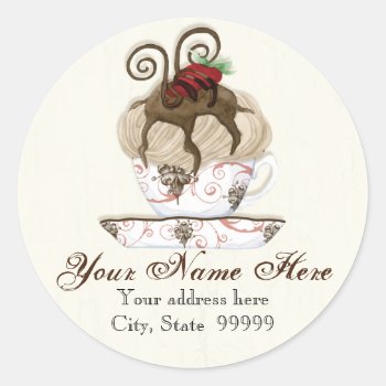 Gourmet Chocolate Mousse   Address Stickers by EverythingBusiness at Zazzle