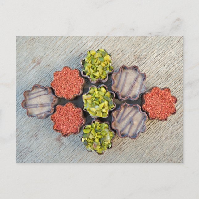 Gourmet Chocolates Food Photography Postcard (Front)
