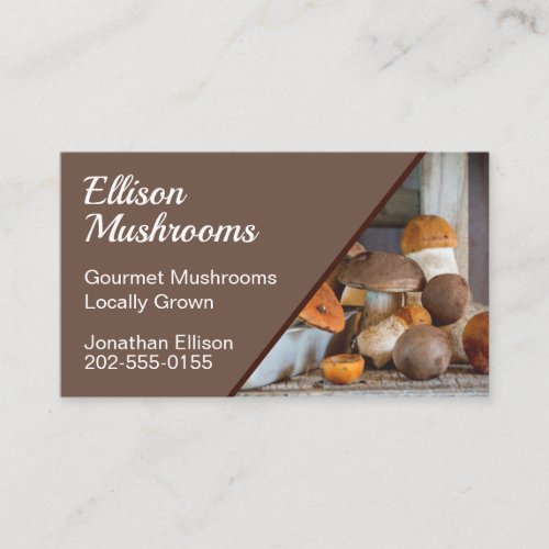 Gourmet Culinary Mushrooms Business Card