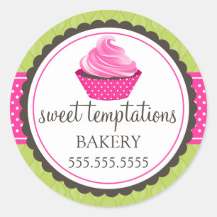 Gourmet Cupcake Bakery Box Seals
