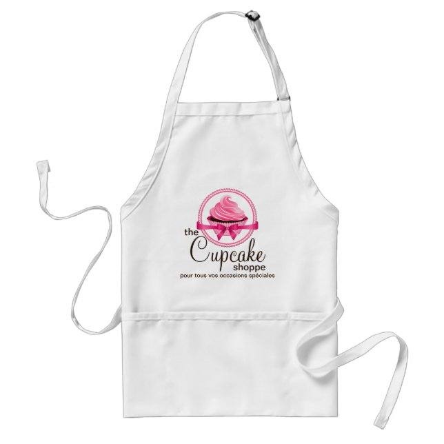 Gourmet Cupcake Bakery Business Custom Adult Apron (Front)