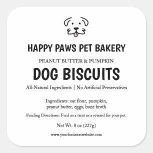 Gourmet Dog Treat Bakery Label