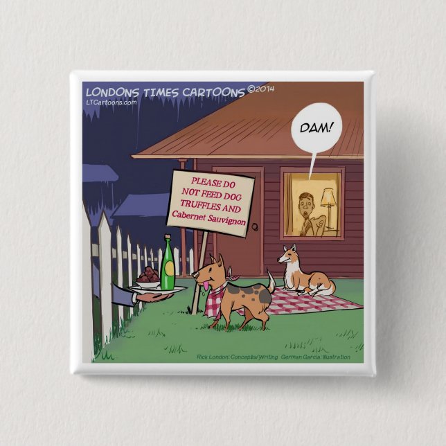 Gourmet Dogs Funny Button (Front)
