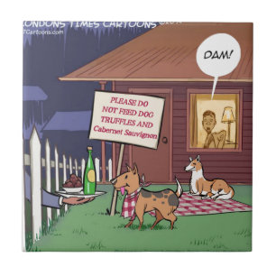 Gourmet Dogs Funny Ceramic Tile