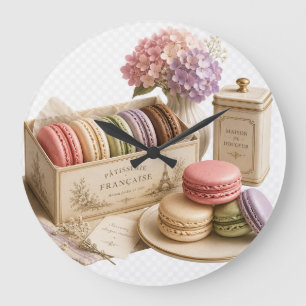 Gourmet Donuts Kitchen Wall Clock Colorful Baker