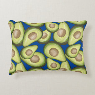 Gourmet Fresh Cut Vegan Avacados Accent Pillow