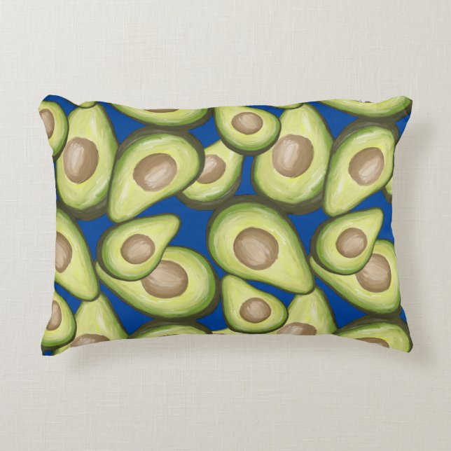 Gourmet Fresh Cut Vegan Avacados Accent Pillow (Front)