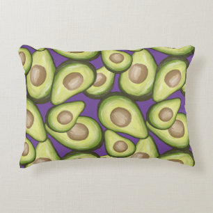 Gourmet Fresh Cut Vegan Avacados Accent Pillow