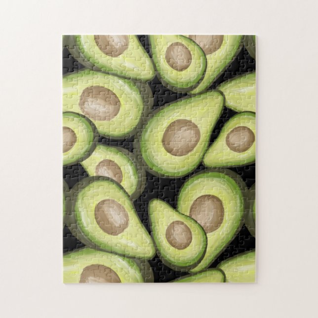 Gourmet Fresh Cut Vegan Avacados Jigsaw Puzzle (Vertical)