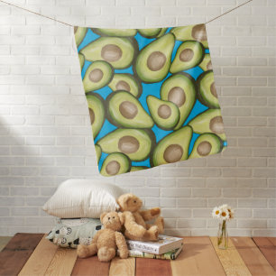 Gourmet Fresh Cut Vegan Avocado Pattern Baby Blanket