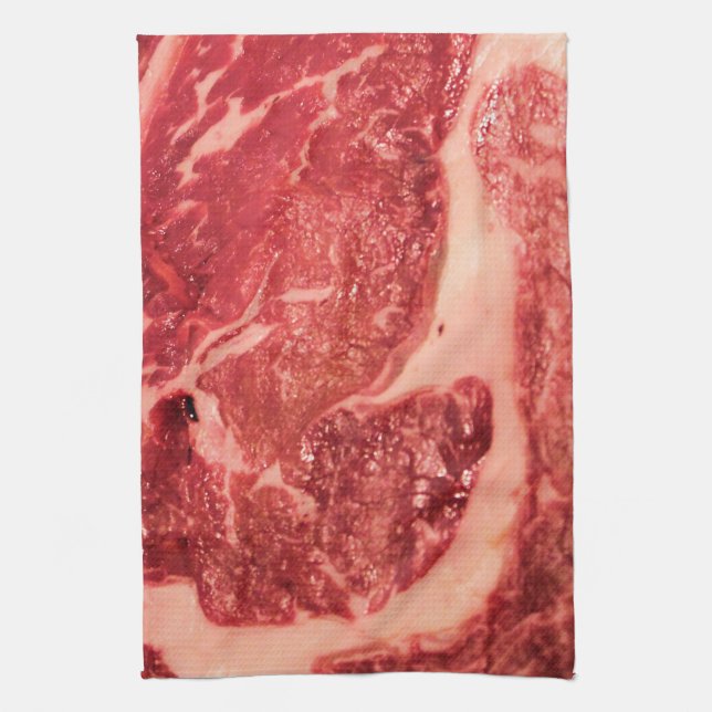 Gourmet Grill Master Ribeye Steak Photo Towel (Vertical)