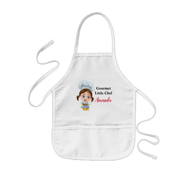 Gourmet Little Chef Apron for Girls (Front)