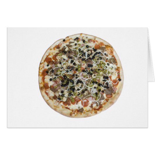 Gourmet Supreme Pizza Blank Card (Front Horizontal)