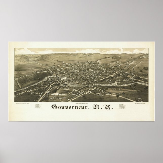 Gouverneur NY 1885 Poster (Front)