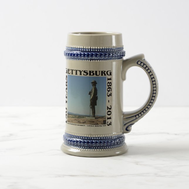 Gouverneur Warren Statue - 150th Anniv. Gettysburg Beer Stein (Right)