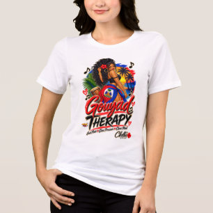 Gouyad Therapy - Haitian Gouyad Therapy Her Tri-Blend Shirt