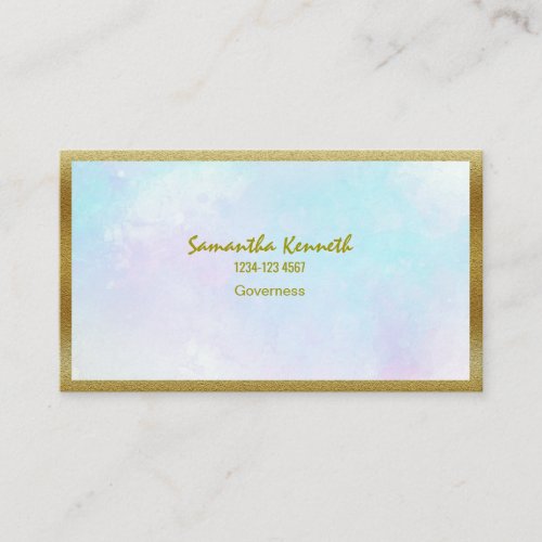 Governess Calming Colors Business Card
