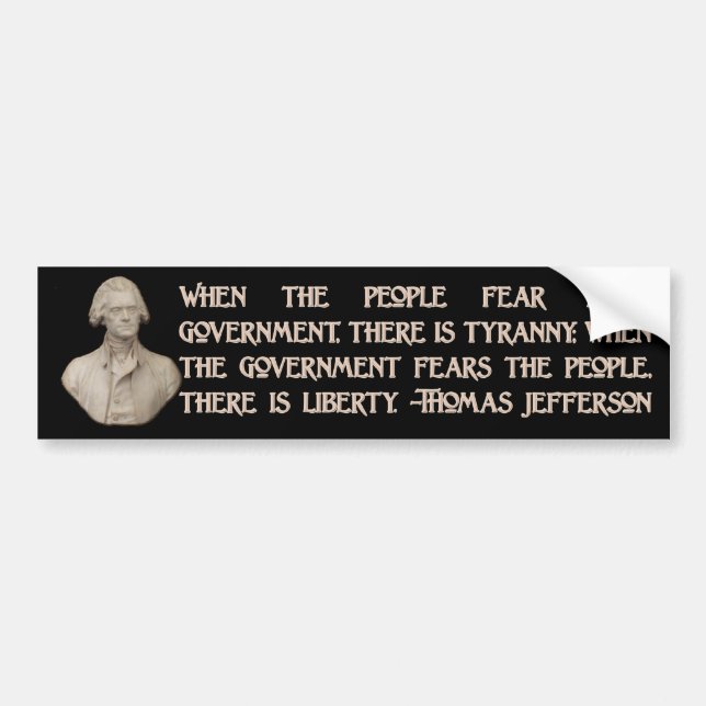 Government and the People Bumper Sticker (Front)