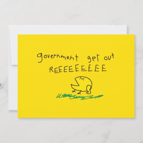 Government get out REE SNEKRIGHT Gadsden Flag Card