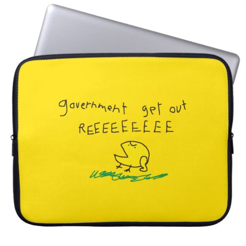 Government get out REE SNEKRIGHT Gadsden Flag Laptop Sleeve