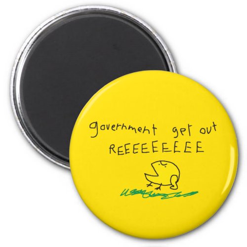 Government get out REE SNEKRIGHT Gadsden Flag Magnet