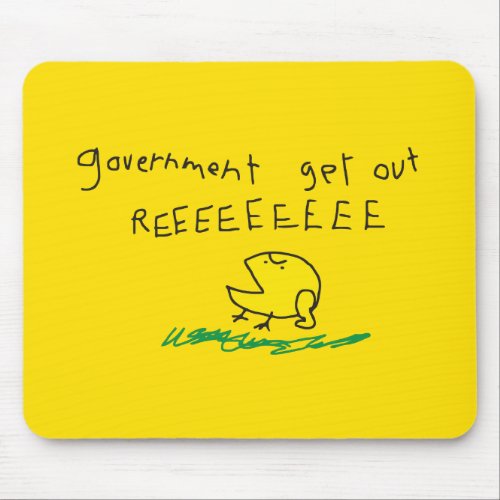 Government get out REE SNEKRIGHT Gadsden Flag Mouse Pad