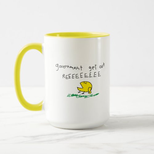 Government get out REE SNEKRIGHT Gadsden Flag Mug