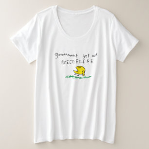 Government get out REE SNEKRIGHT Gadsden Flag Plus Size T-Shirt