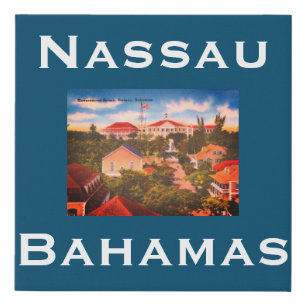 Government House, Nassau, Bahamas Vintage Photo Faux Canvas Print