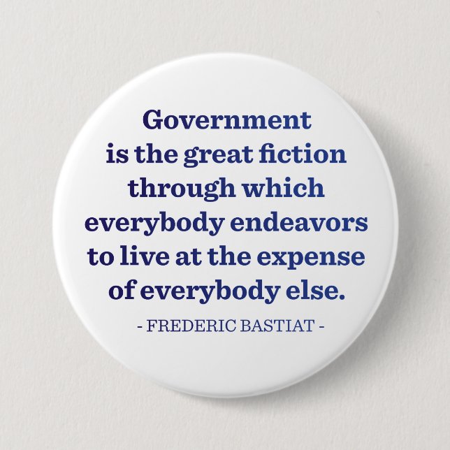 Government is the Great Fiction Button (Front)