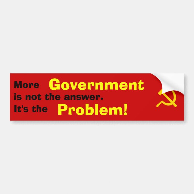 government is the problem bumper sticker (Front)