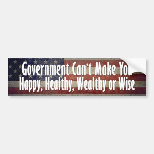 Government is the Problem _ Not the Solution Bumper Sticker