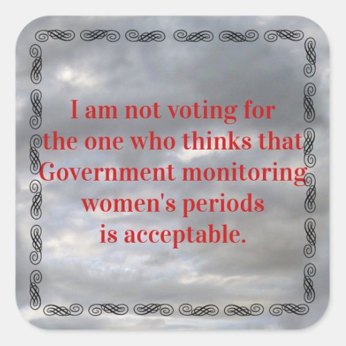 Government Monitoring Square Sticker