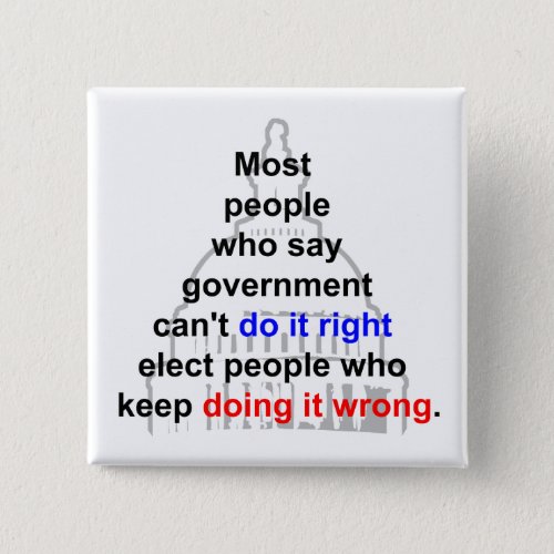 Government Right Wrong Button