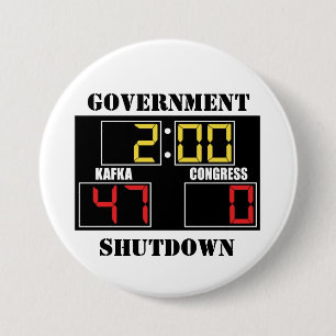 Government Shutdown Button