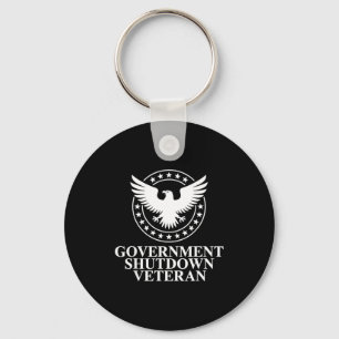 Government Shutdown Veteran Eagle Patriotic Litica Keychain