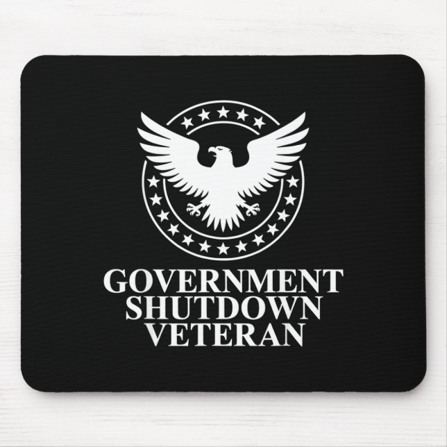 Government Shutdown Veteran Eagle Patriotic Litica Mouse Pad (Front)