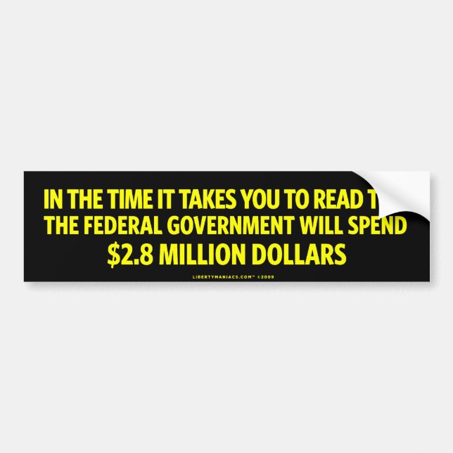 Government Spending Shock Bumper Sticker (Front)