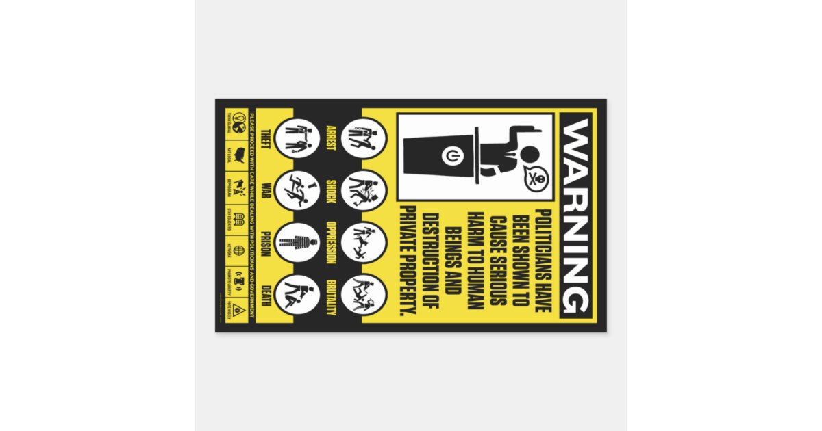 Government Warning Stickers | Zazzle