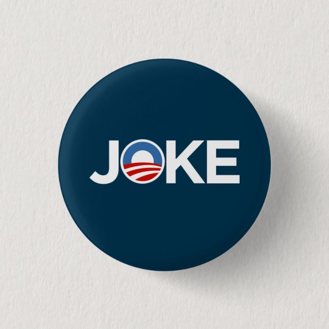 Government's a Joke (Dark Blue) Pinback Button (Front)