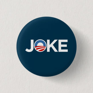 Government's a Joke (Dark Blue) Pinback Button