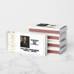 Governments Do Not Make Ideals Coolidge Quote Matchboxes